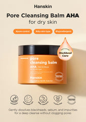Hanskin AHA Pore Cleansing Balm, remoción de maquillaje, elimina impurezas sin resecar.