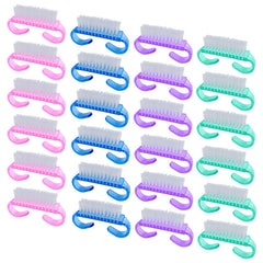 HANWER cepillos de manicura multicolores para uñas, 24 piezas, limpieza precisa.