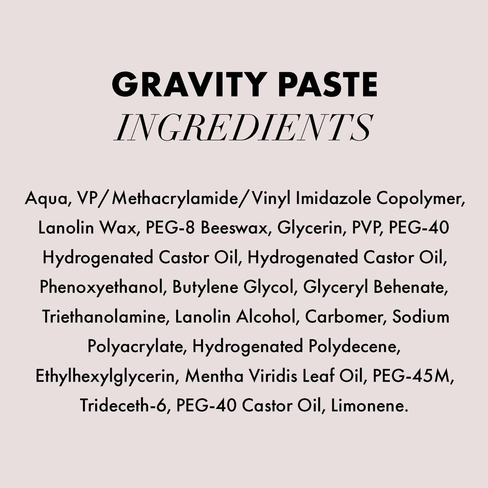 Gravity Paste se enjuaga fácilmente después del peinado