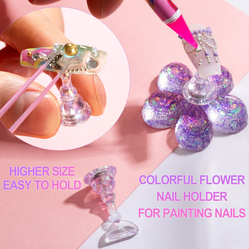 Haozher base amplia para uñas: compatible con lámpara UV-LED.