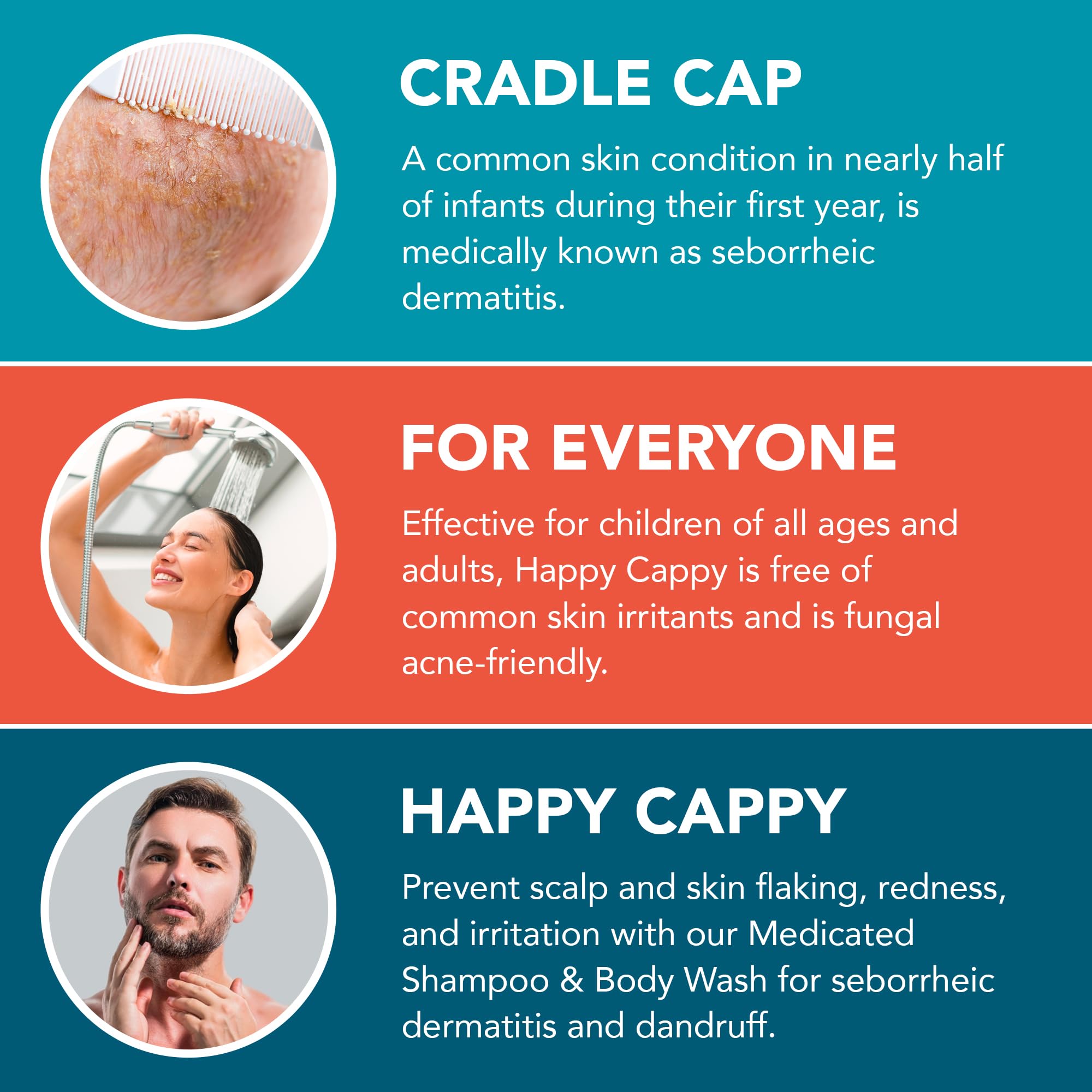 Happy Cappy: conjunto de cuidado para bebé, champú y cepillo para cuidado diario.