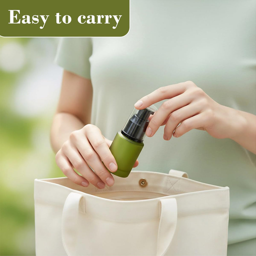 Happyupcity botella reutilizable facilita rellenar cremas y aceites esenciales.