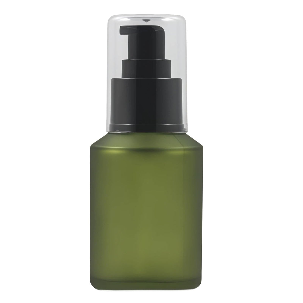 Happyupcity botella verde 60ml de vidrio para cosméticos líquidos, uso diario.