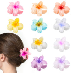 Pinza floral HAPTIME con plumeria para peinados veraniegos y duraderos.