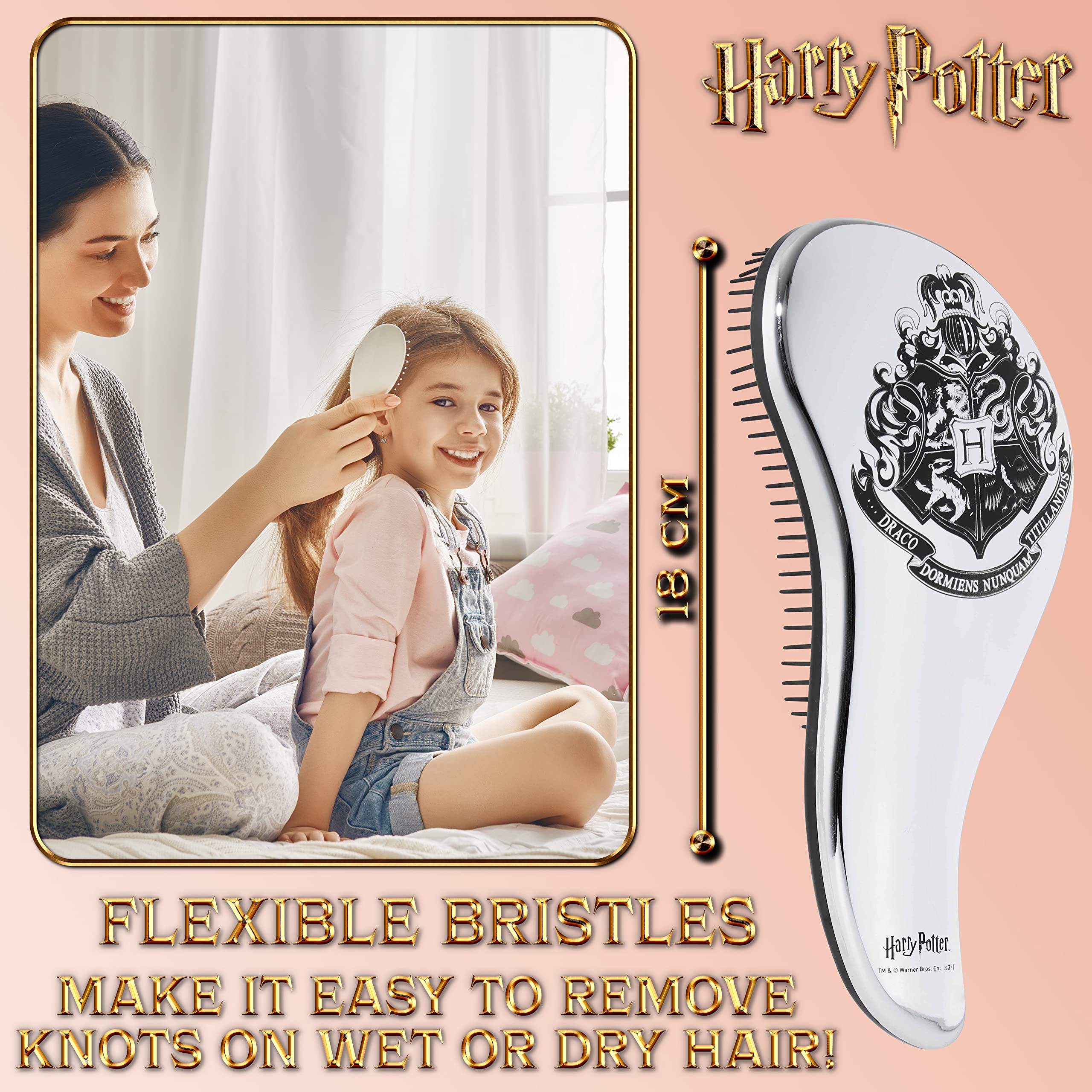 Cepillo compacto Harry Potter ideal para bolso o viaje.