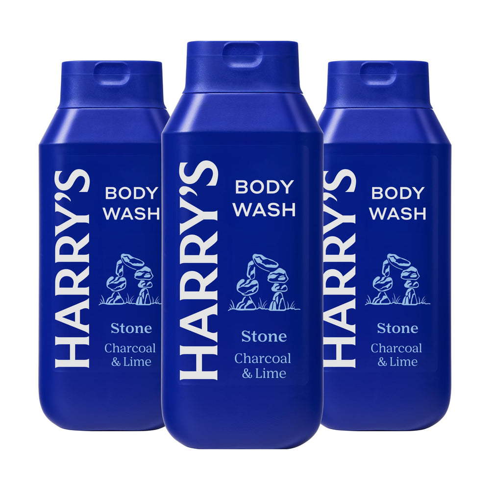 Harry's Gel de Ducha Piedra: botella de 16 oz con espuma cremosa para piel suave