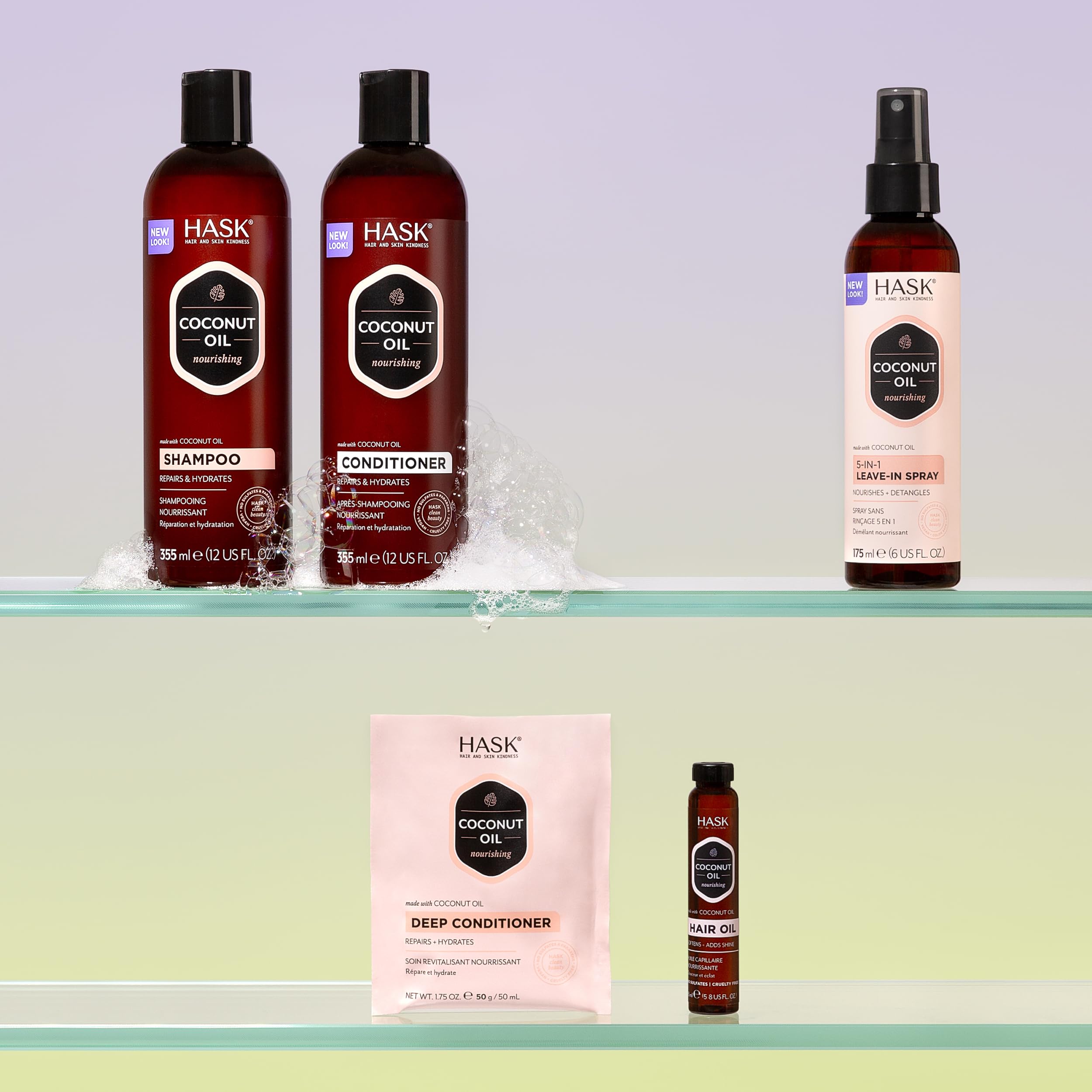 Cabello teñido protegido y cuidado con HASK Coco Nutritivo
