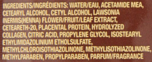 Acondicionador HASK Henna y Placenta, envase de 59 ml, ideal para retoques rápidos.