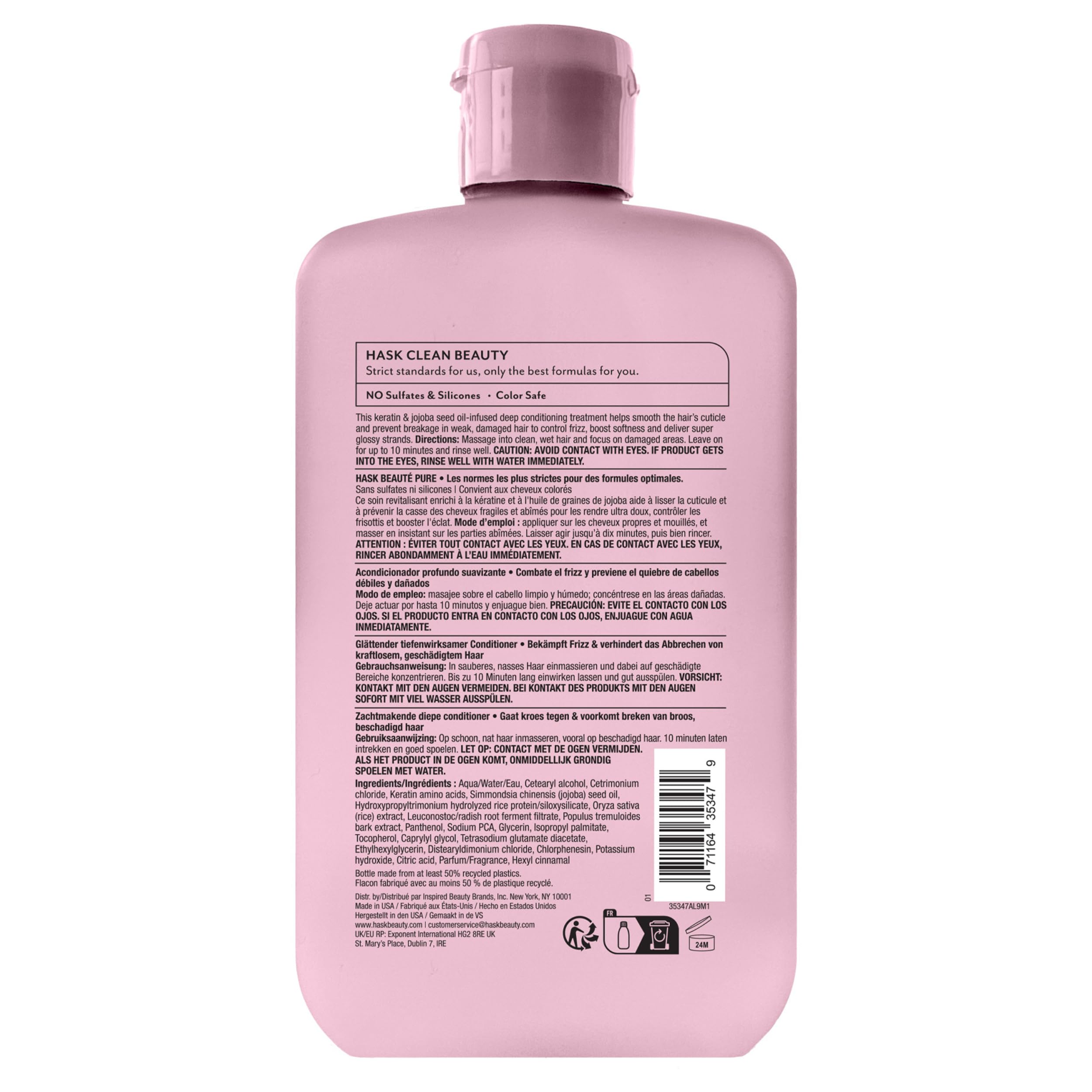 Enjuague con HASK Keratina para suavidad y brillo.