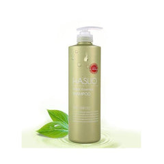 Hasuo champú herbal esencial — botella para cuidado suave diario.