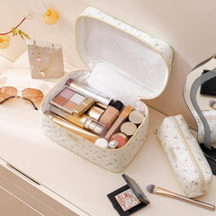HBselect bolsa maquillaje acolchada mediana para guardar maquillaje y accesorios.