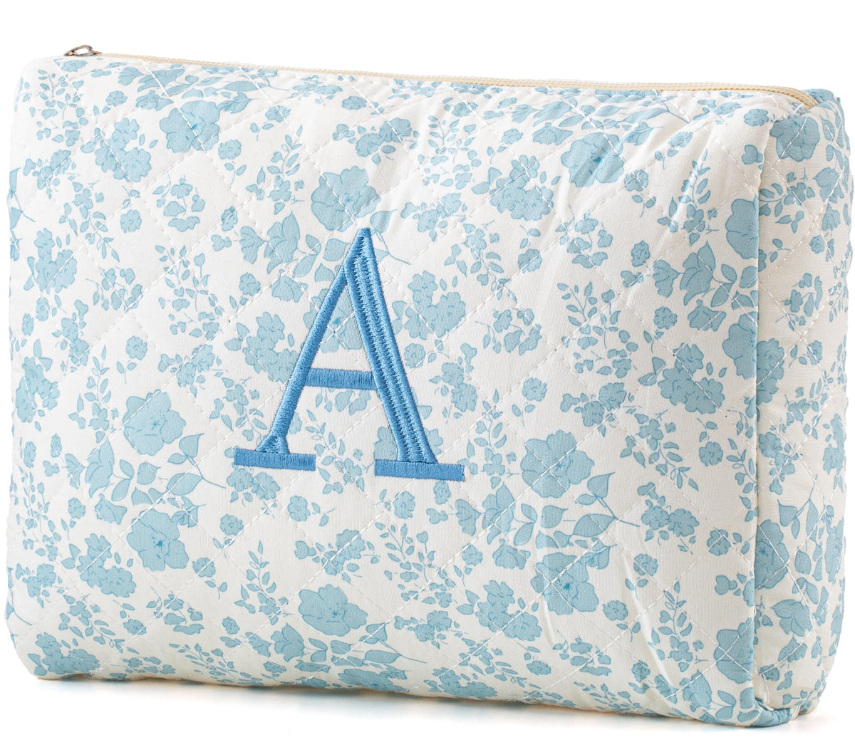 HBselect bolsa maquillaje acolchada floral grande para viaje y uso diario
