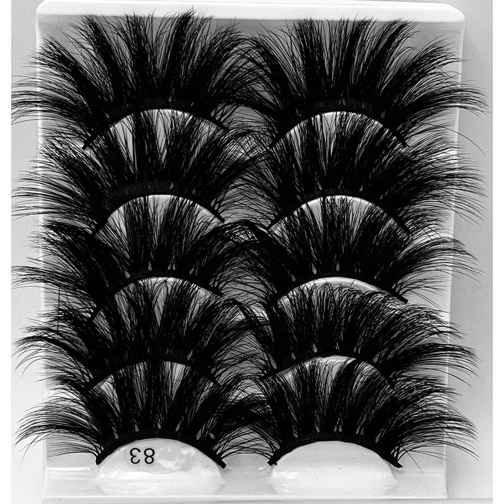 HBZGTLAD Pestanas largas 25 mm 3D visón para un look natural y definido.