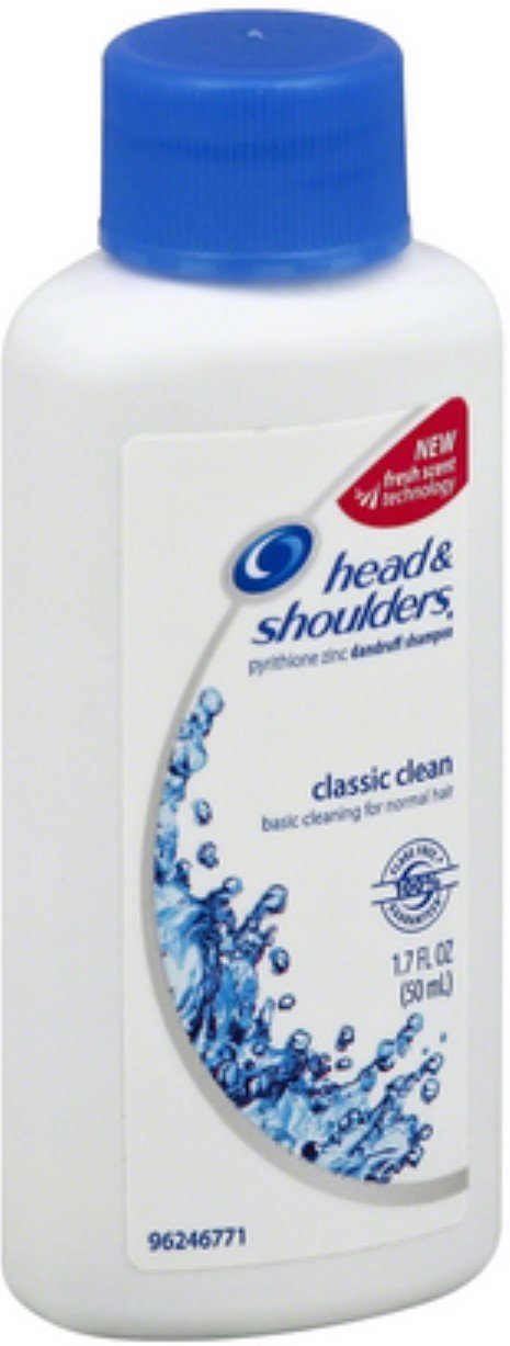 Head & Shoulders Champú Classic Clean para viaje, protección anticaspa y cabello suave.