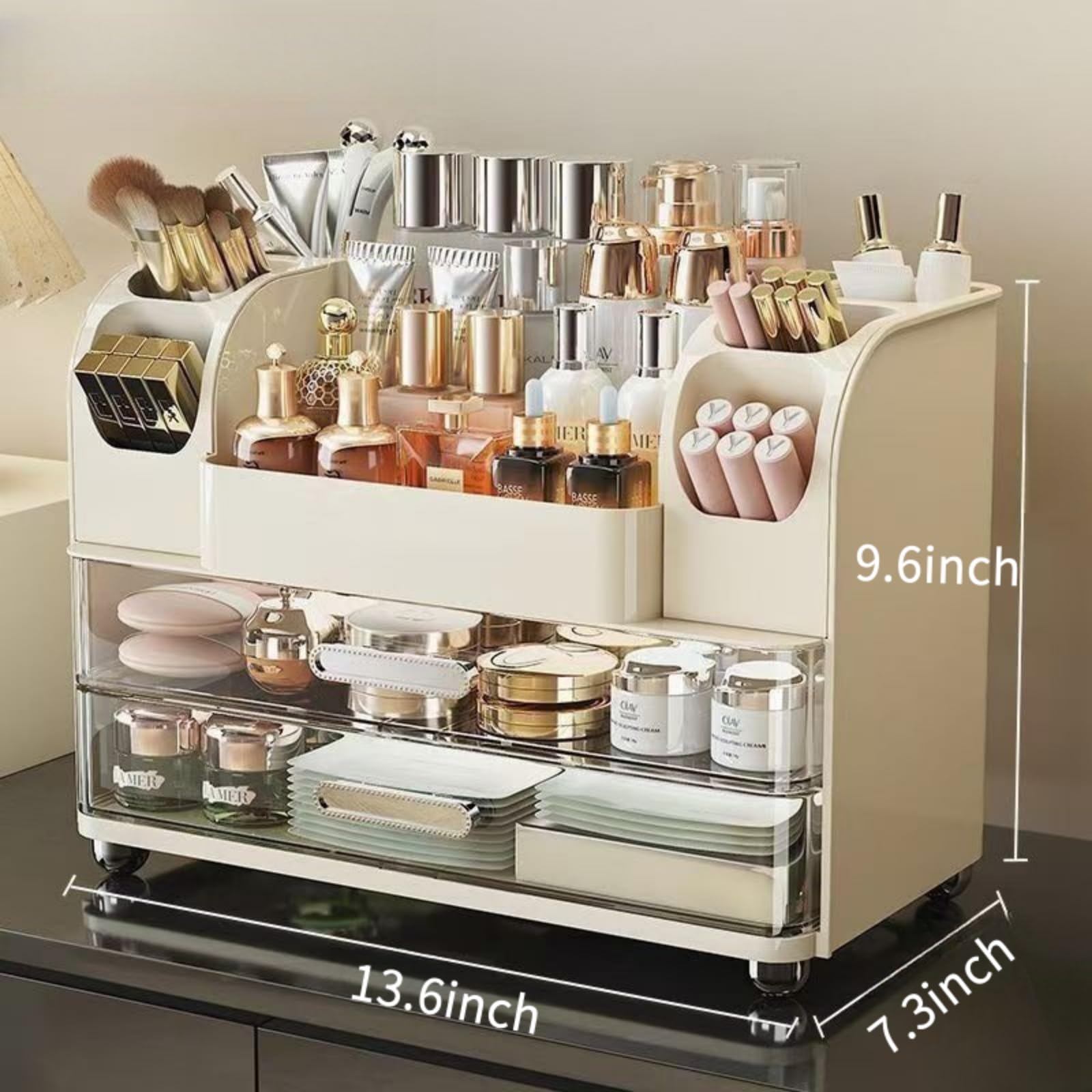 Heaime regalo de organizador de maquillaje elegante, ideal para bodas y ocasiones