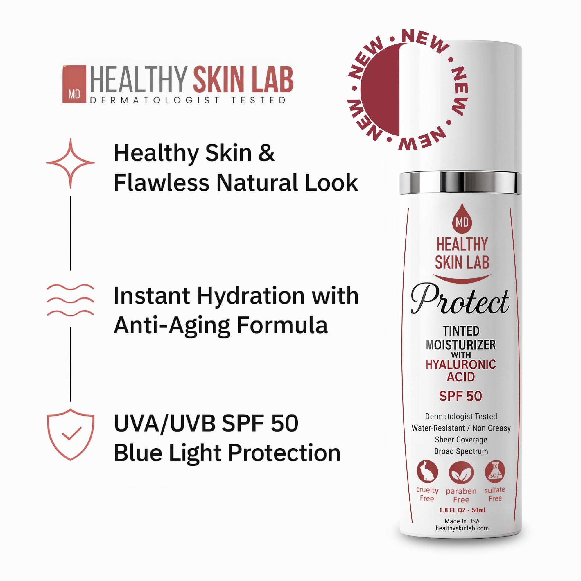 Healthy Skin Lab Protect: muestra de tono universal para acabado natural