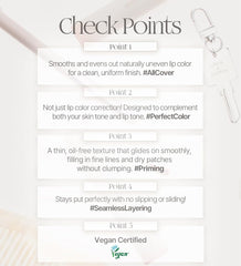 Heart Percent base labial Vanilla Beige aplicador suave para una aplicación sedosa
