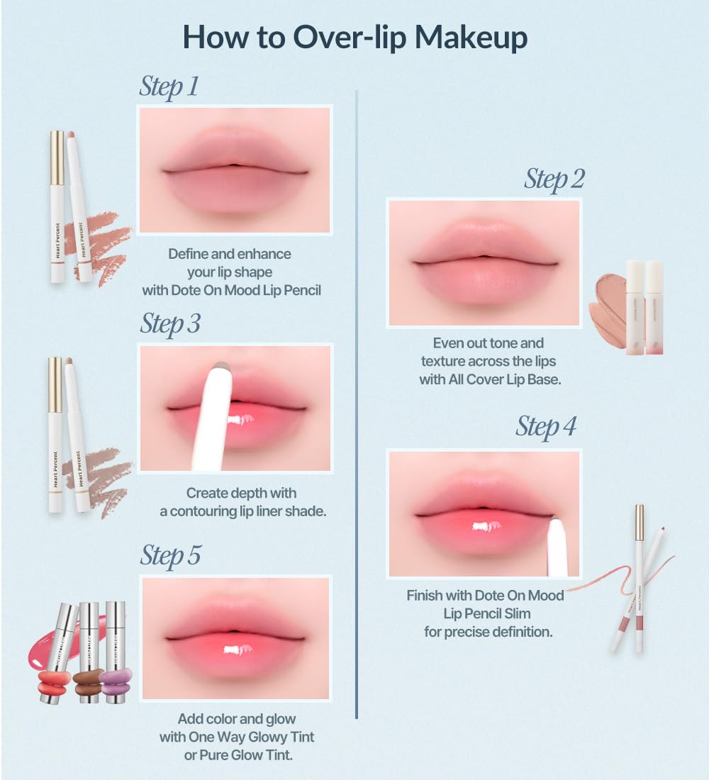 Heart Percent base labial Vanilla Beige suaviza líneas y parches secos