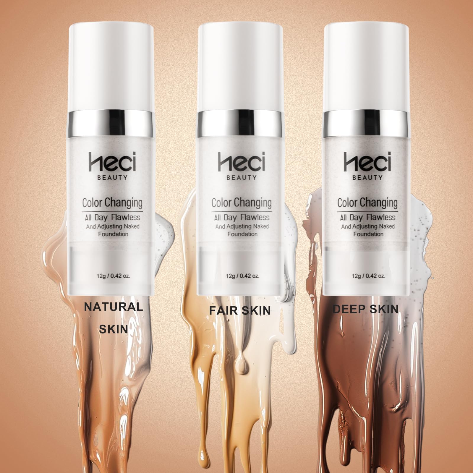 Diseño práctico de empaque para viaje y uso diario de HECI BEAUTY