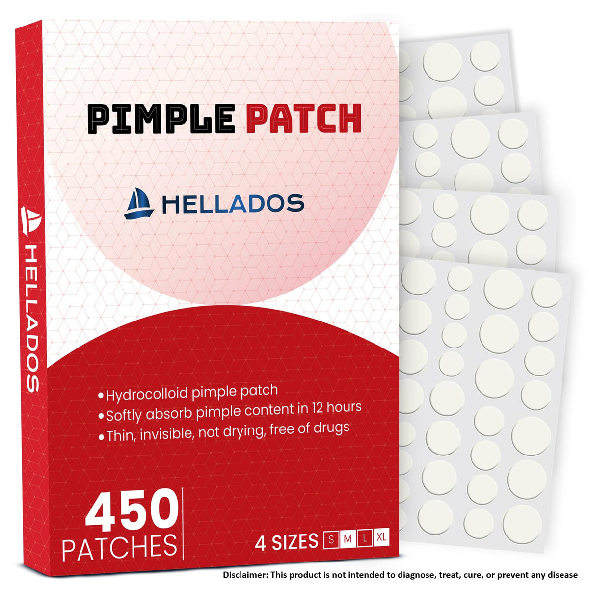Hellados 450 parches 8mm: adherencia firme para uso nocturno