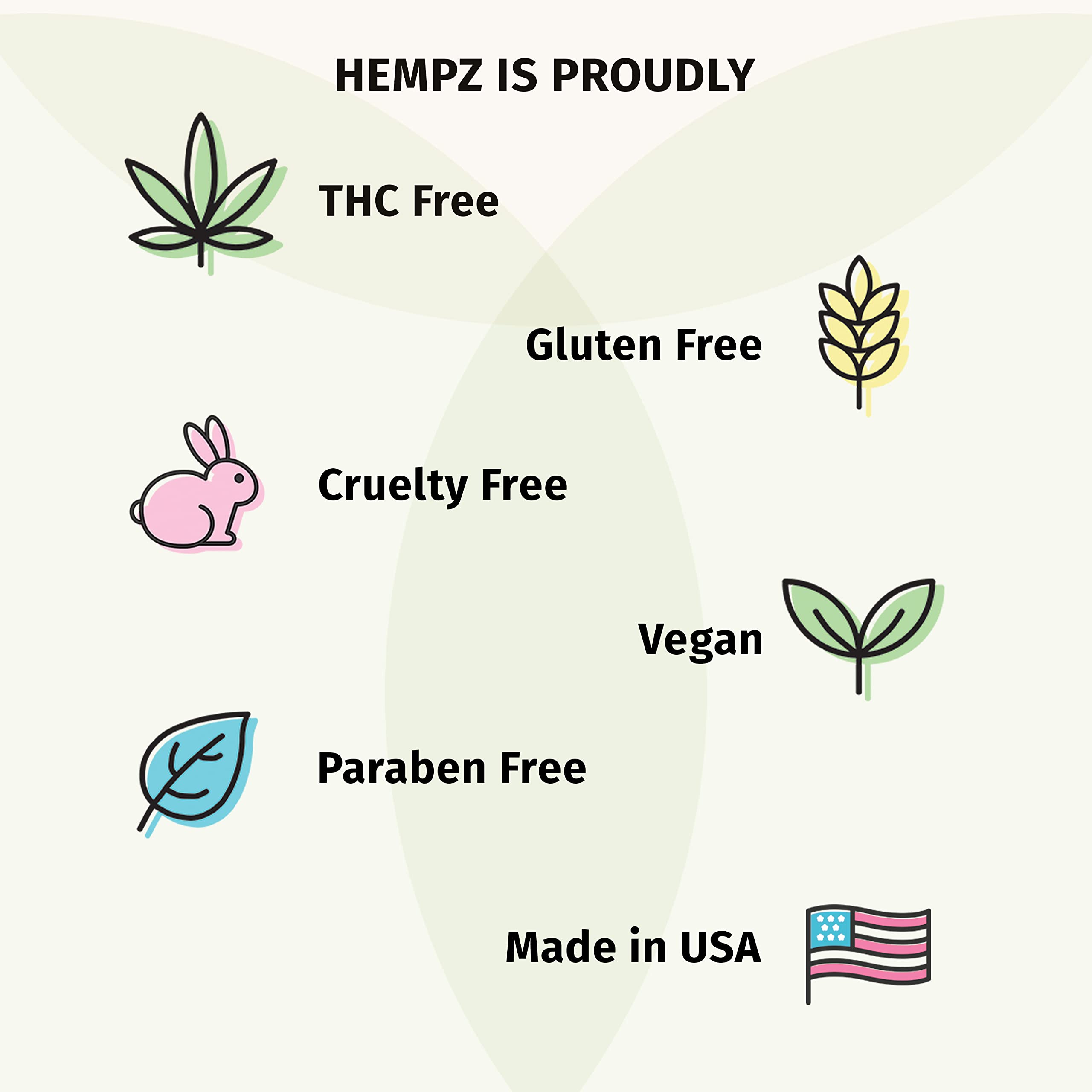 Hempz Envase vegano y sin crueldad ofrece seguridad y gluten.