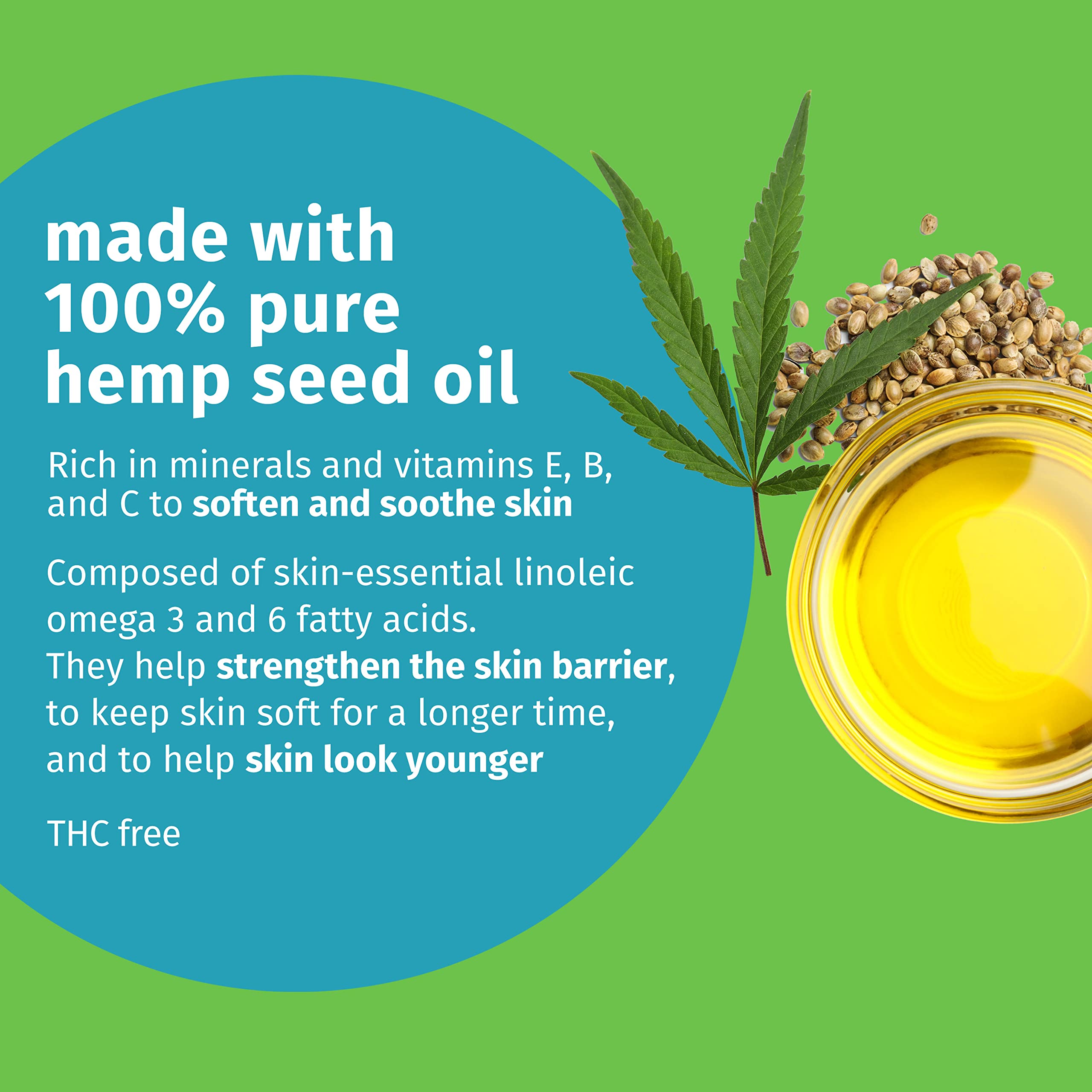 Hempz Vitaminas A y E nutren y protegen la piel.