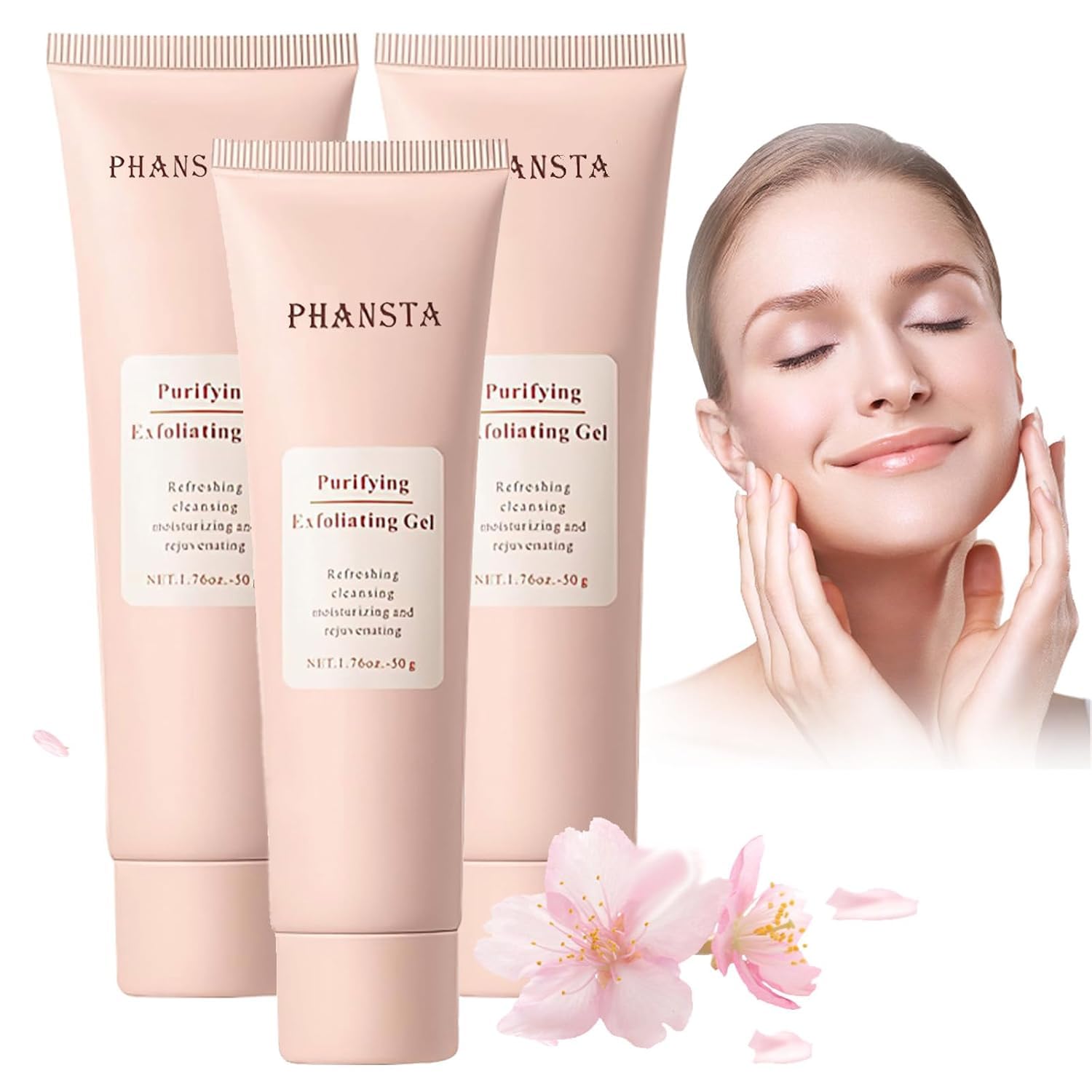 Hepanio gel exfoliante purificante para rostro, limpia poros suavemente.