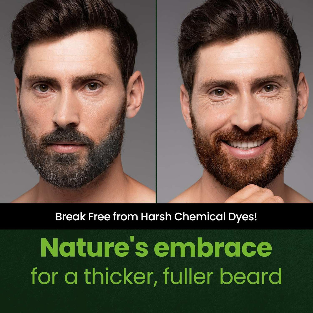 Aplicación crema colorante 20 minutos para bigote y barba