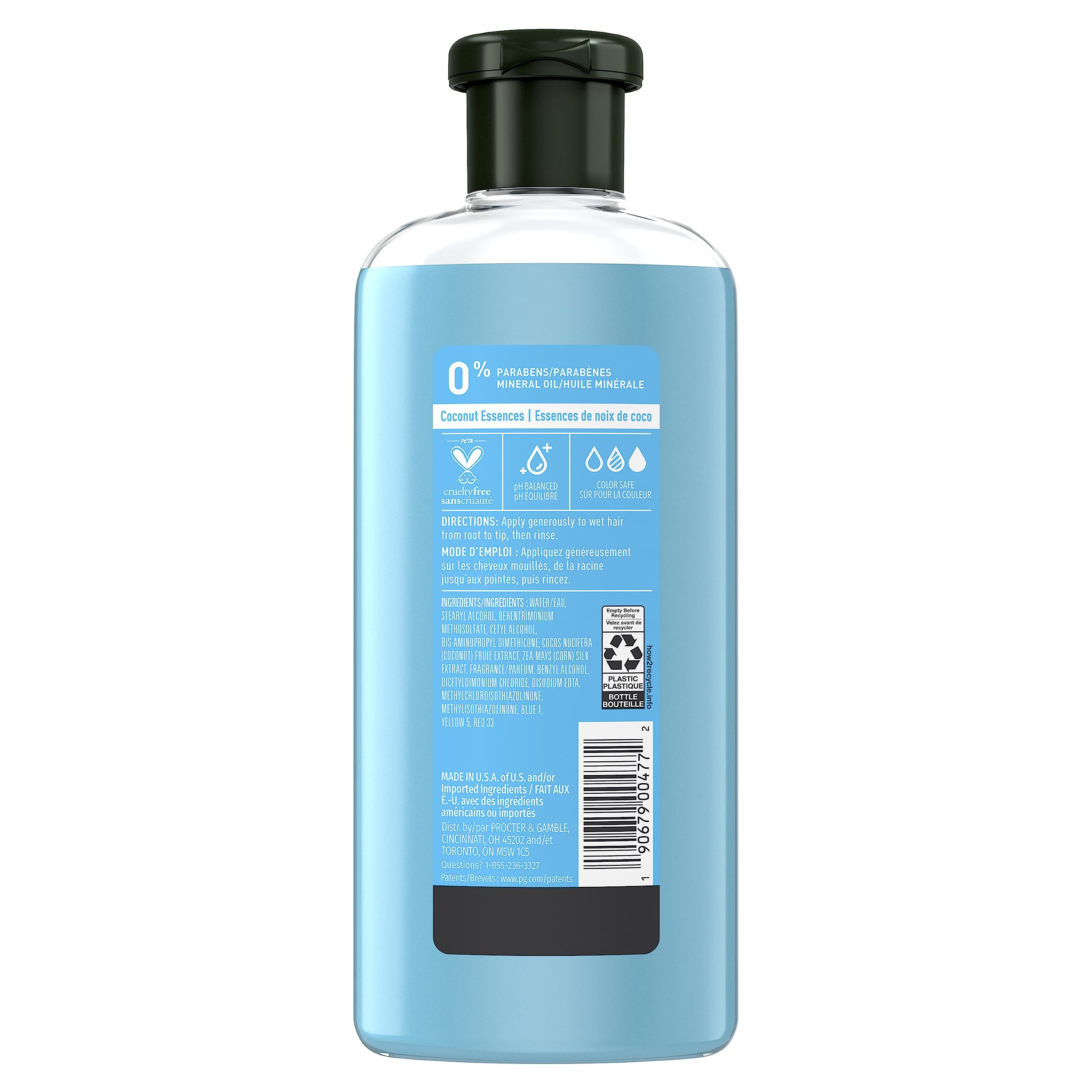 Herbal Essences Hello Hydration Conditioner, textura cremosa: cabello suave y manejable tras aplicar.