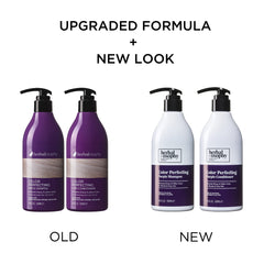 Herbalosophy acondicionador morado para cabello rubio gris, hidrata y protege el color.