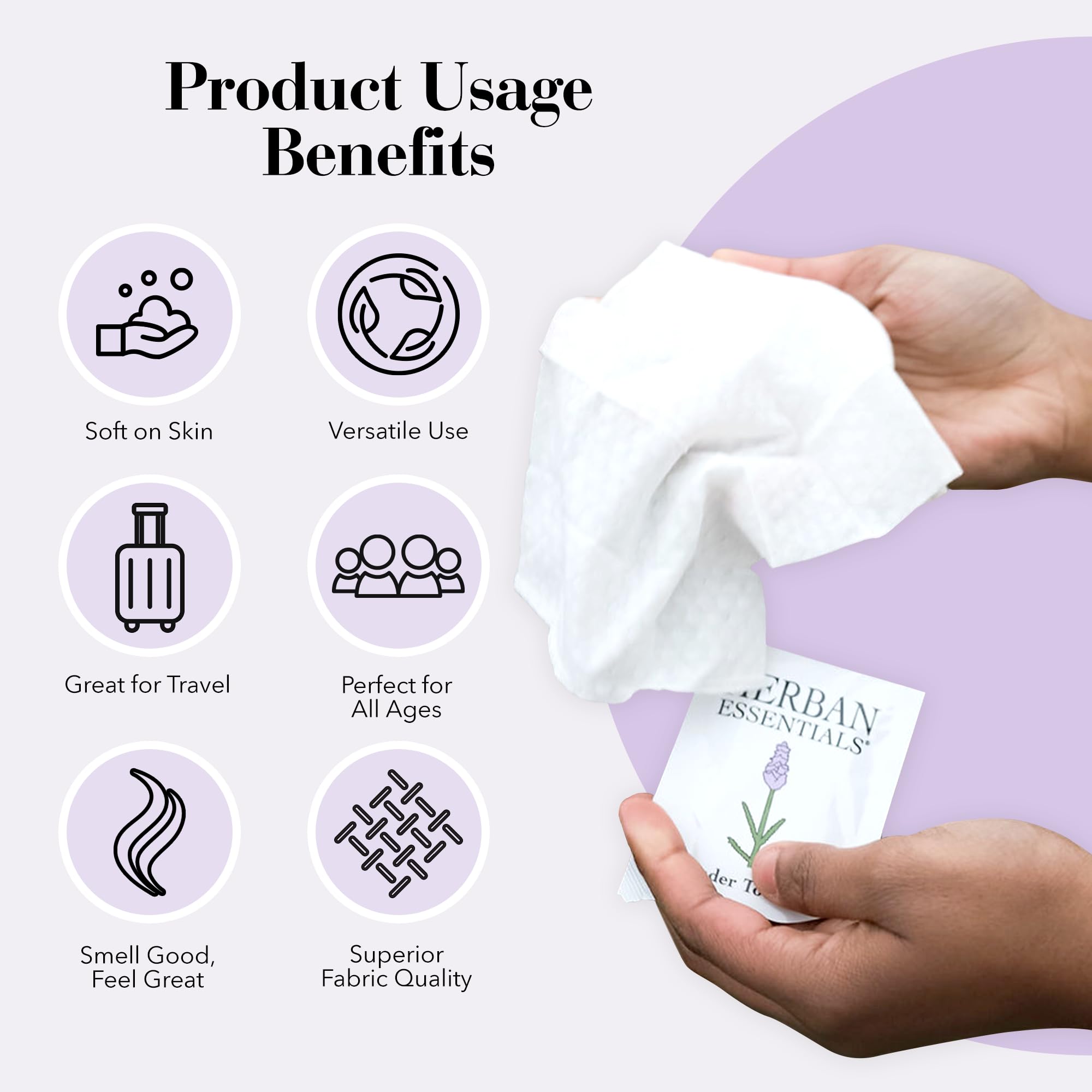 Herban Essentials: toallitas aromaterapia menta para impulso refrescante
