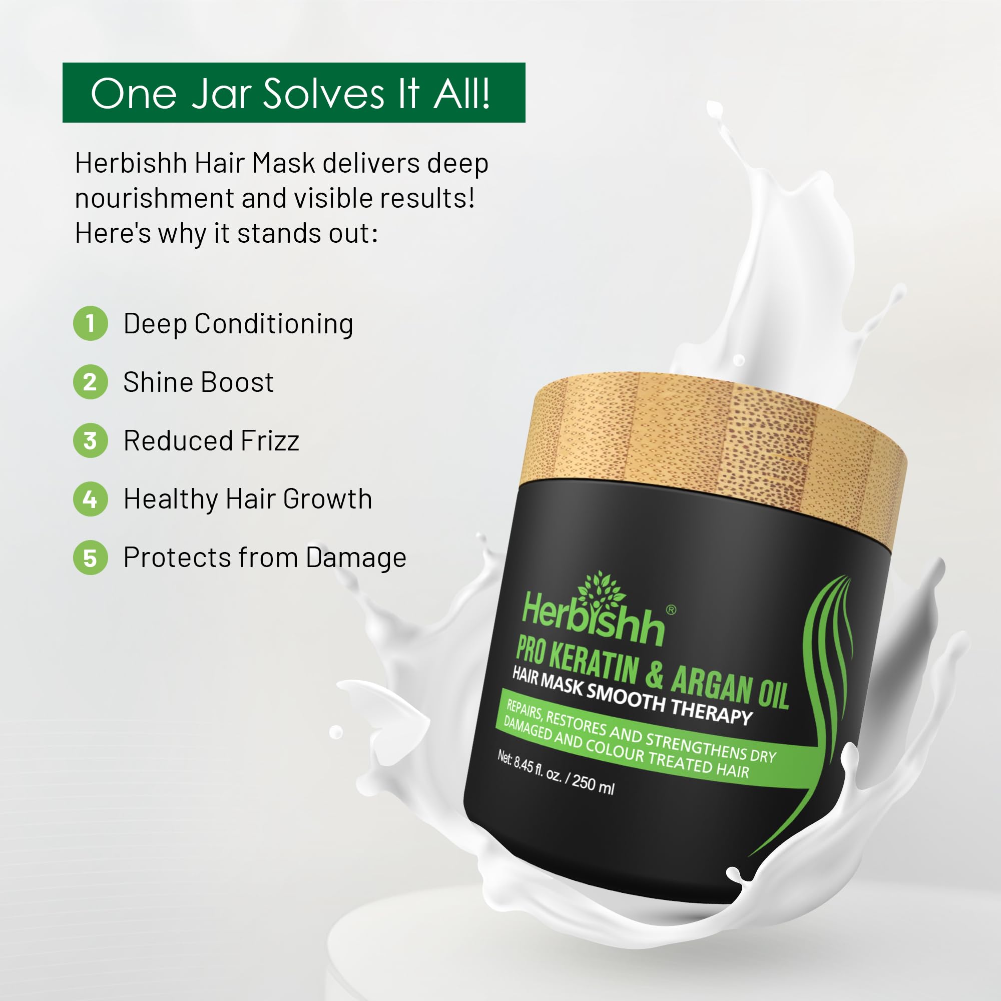 Envase ecológico de la Mascarilla Herbishh con tapa de madera.