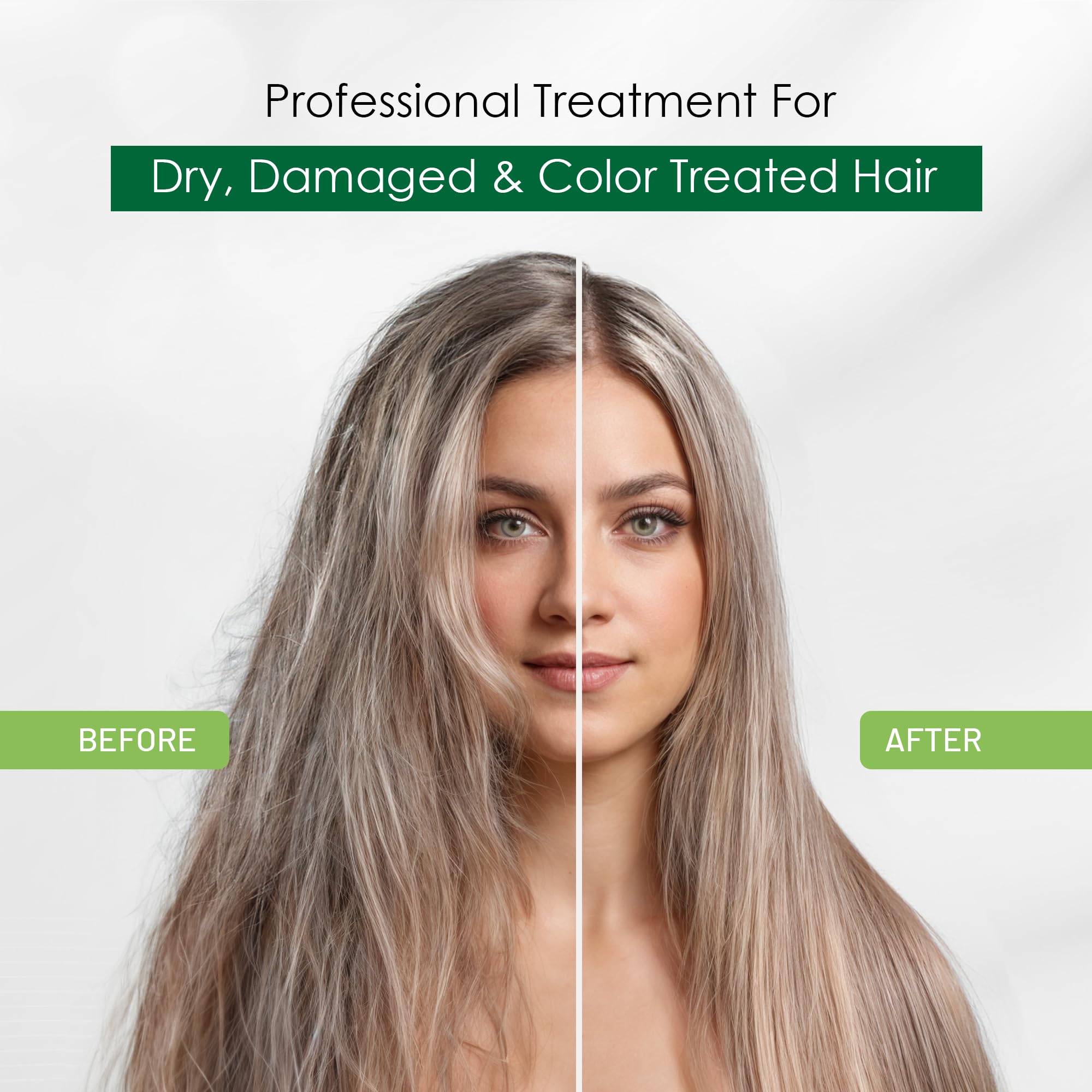 Mascarilla sin sulfatos de Herbishh para cabello dañado.