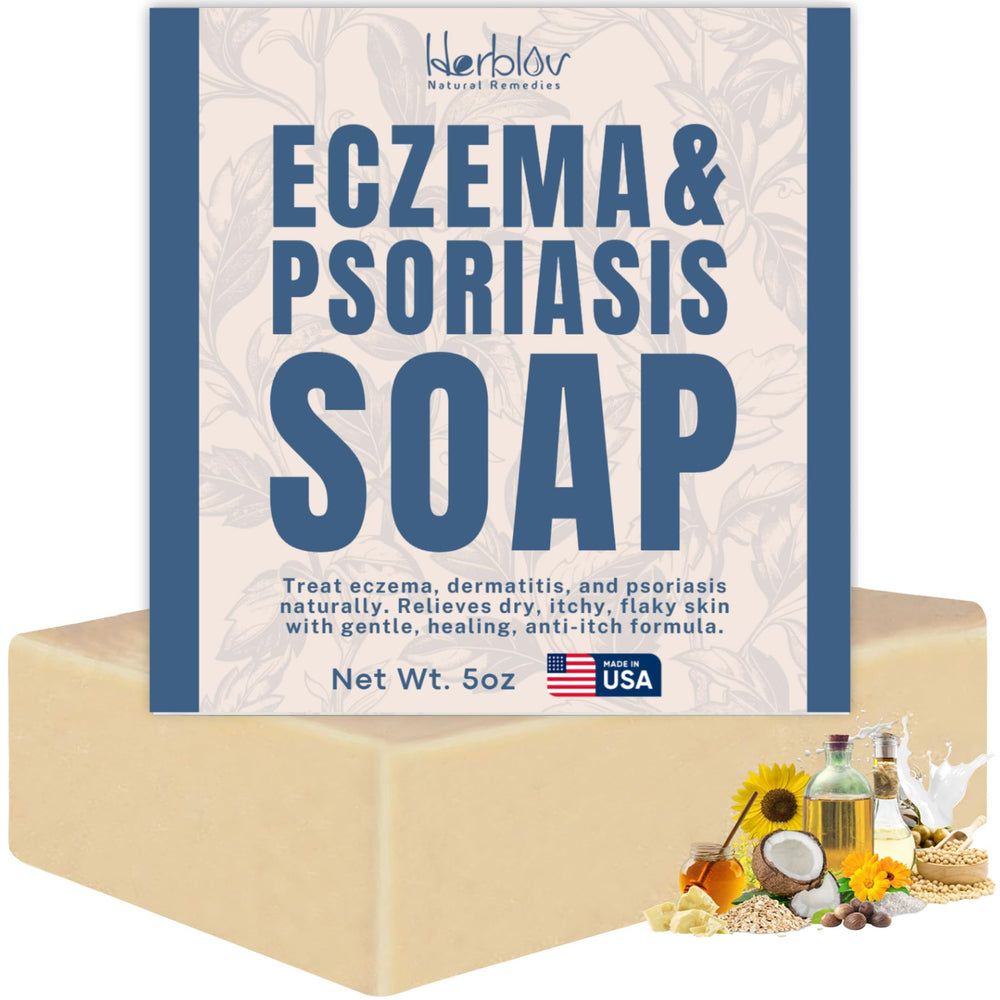 Herblov jabon eczema-manos: limpieza suave para piel sensible.