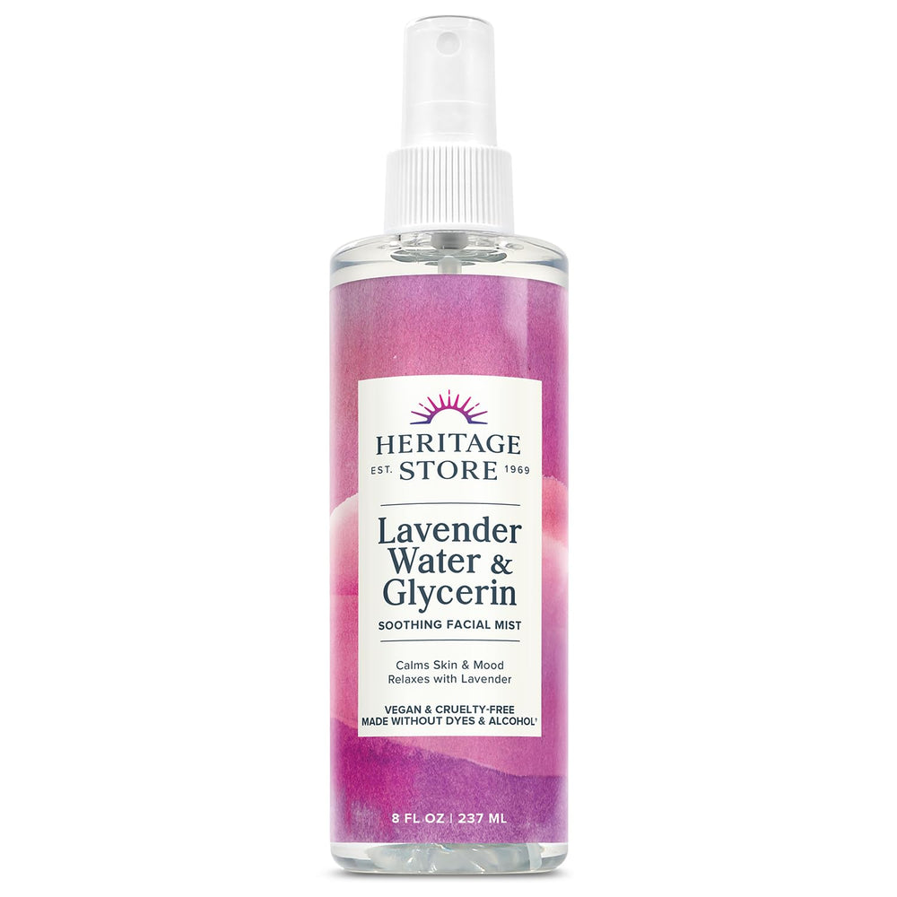 HERITAGE STORE lavanda bruma para rostro, calma y frescura diaria.