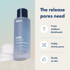Hero Cosmetics Pore Release – action ciblée sur zones avec bouchons.