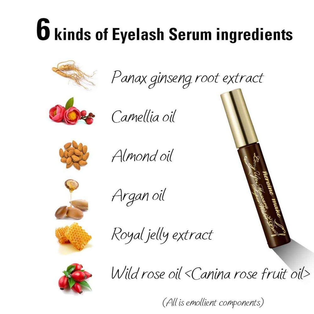Heroine Make Mascara con ingredientes orgánicos para pestañas saludables.