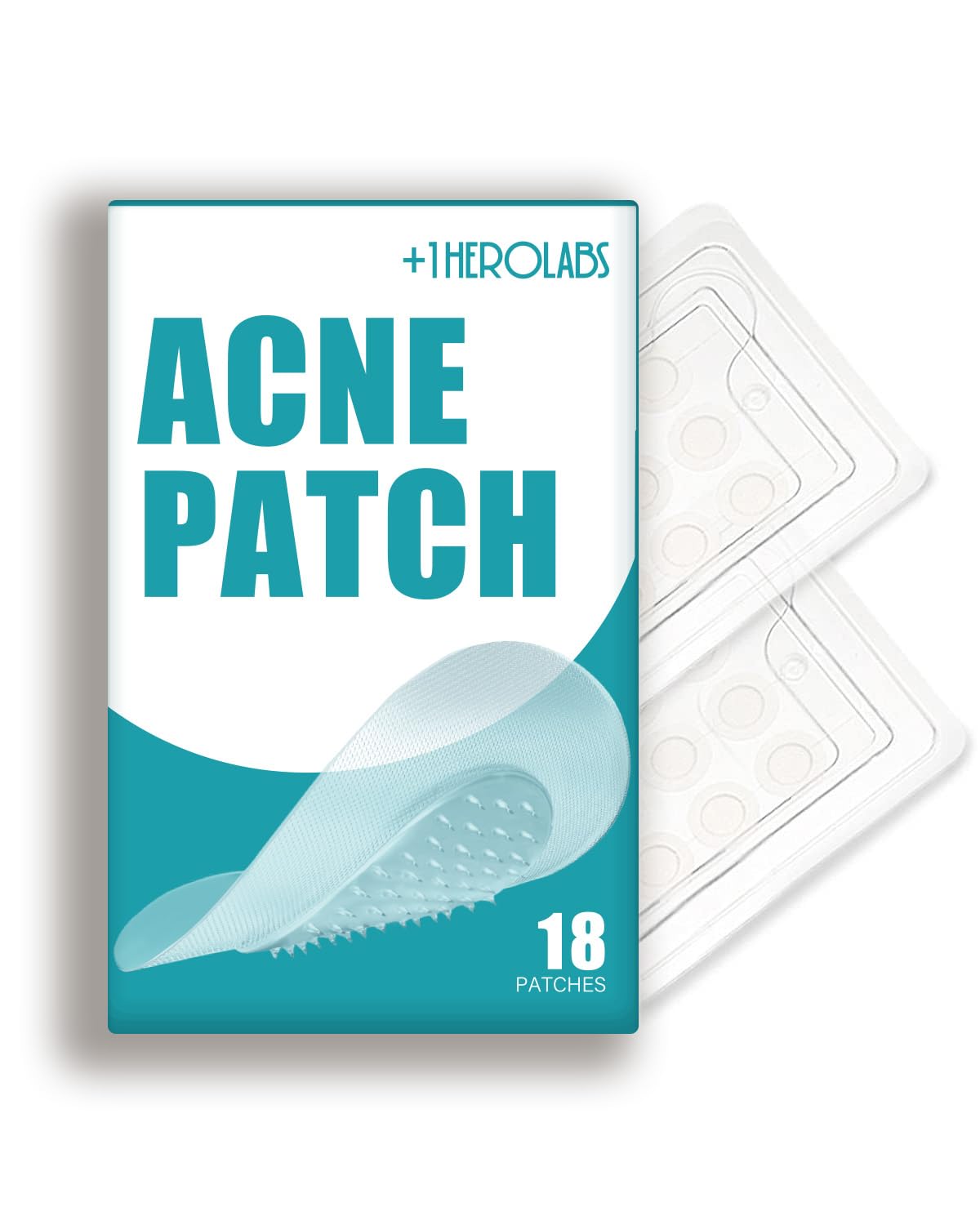 Herolabs Microdart parche para acné, paquete de 18 parches, práctico para uso diario.