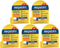 Herpecin-L baume levres SPF30 pack-5 : hydratation nourrissante.