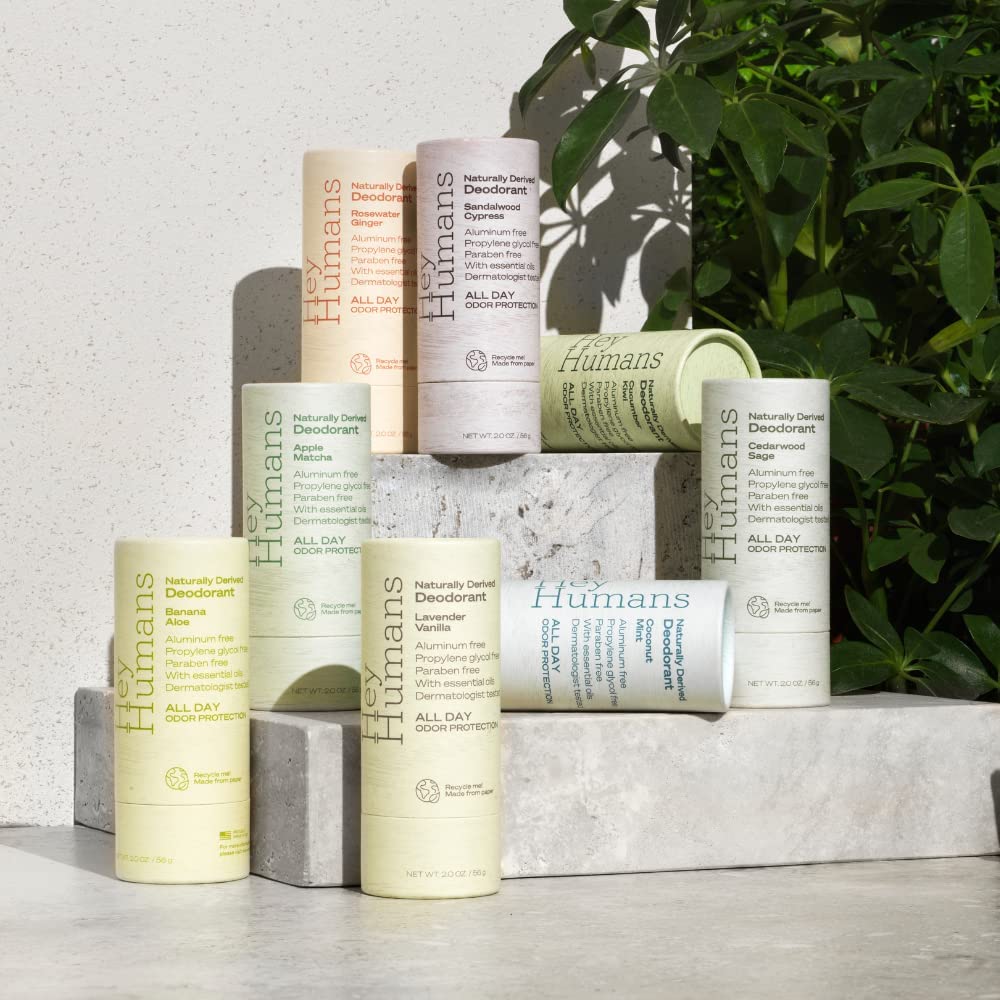 Hey Humans recyclable paper packaging for eco-conscious deodorant