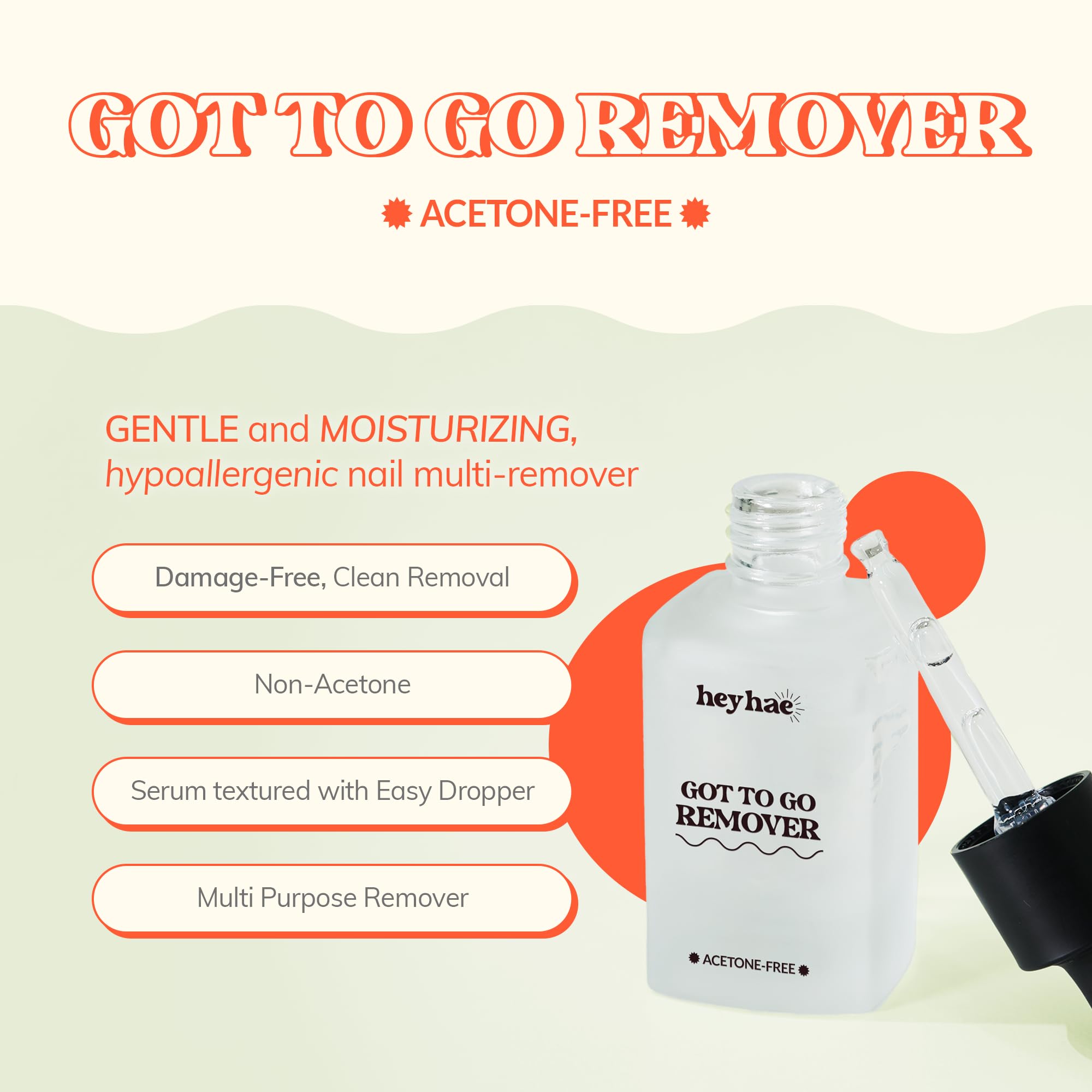 Heyhae Got To Go Remover soak action lifts gel strips softly.
