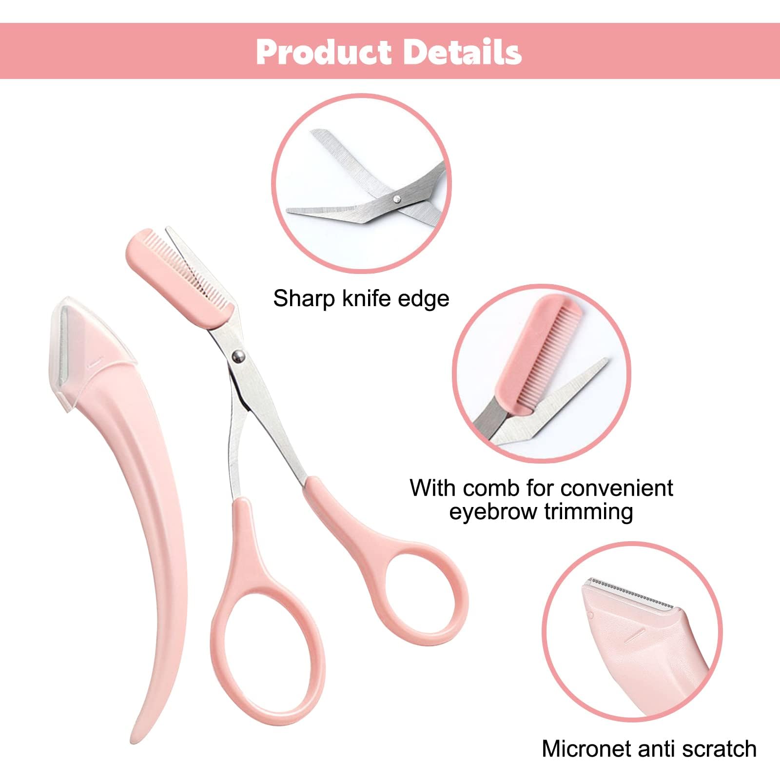Heyiminy diseño ergonómico con mango rosa para manejo cómodo