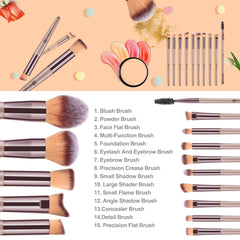 HEYMKGO Pincel de ojos para delinear y aplicar sombras con control.