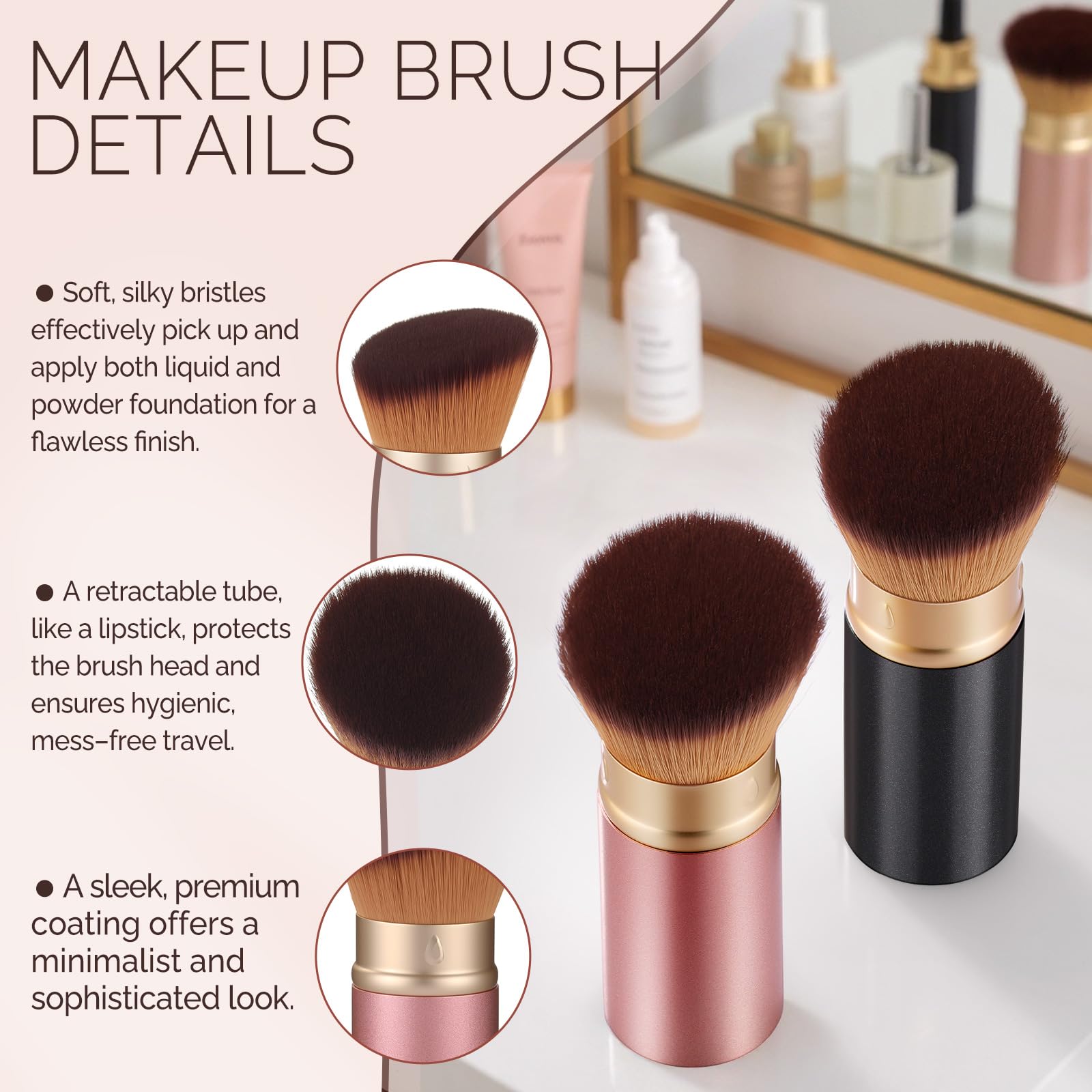HEYOTECK brocha versátil para aplicación profesional y maquillaje natural