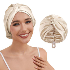 Bonete satén ajustable de HFRHTGY para dormir, protege el cabello durante la noche.