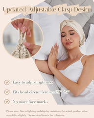 Bonete satén doble capa de HFRHTGY para dormir, reduce fricción nocturna.