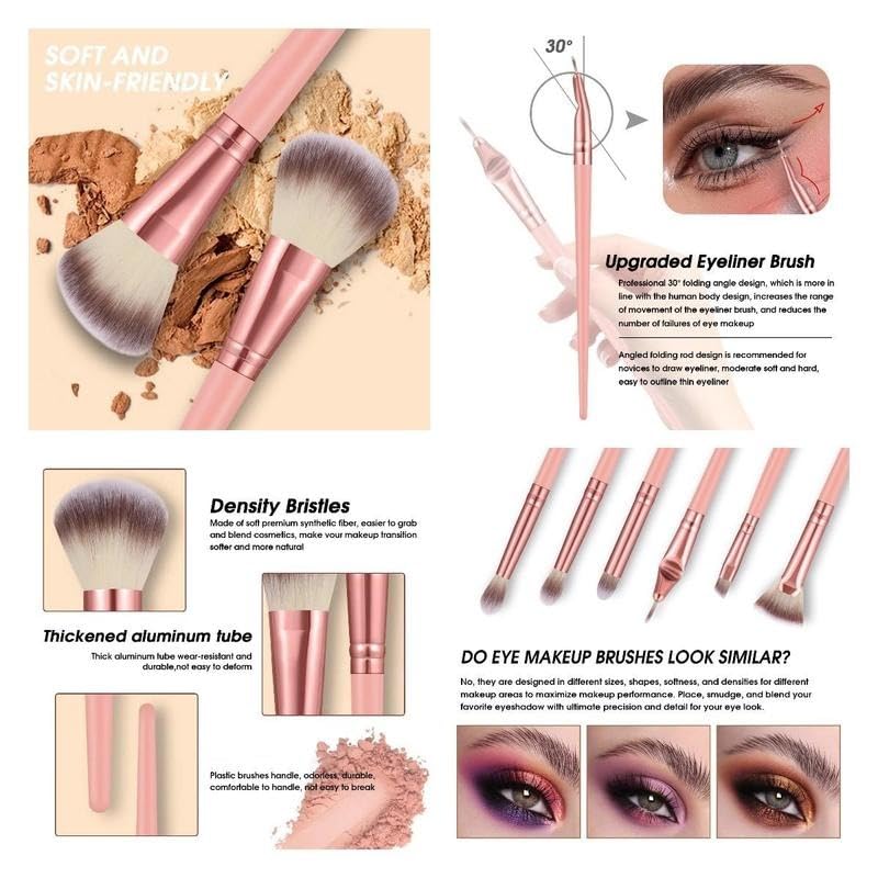 HGHDBT: brochas rosas para aplicar base y corrector con acabado natural.