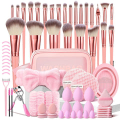 HGHDBT: brochas de maquillaje rosas ergonómicas para uso cómodo y preciso.