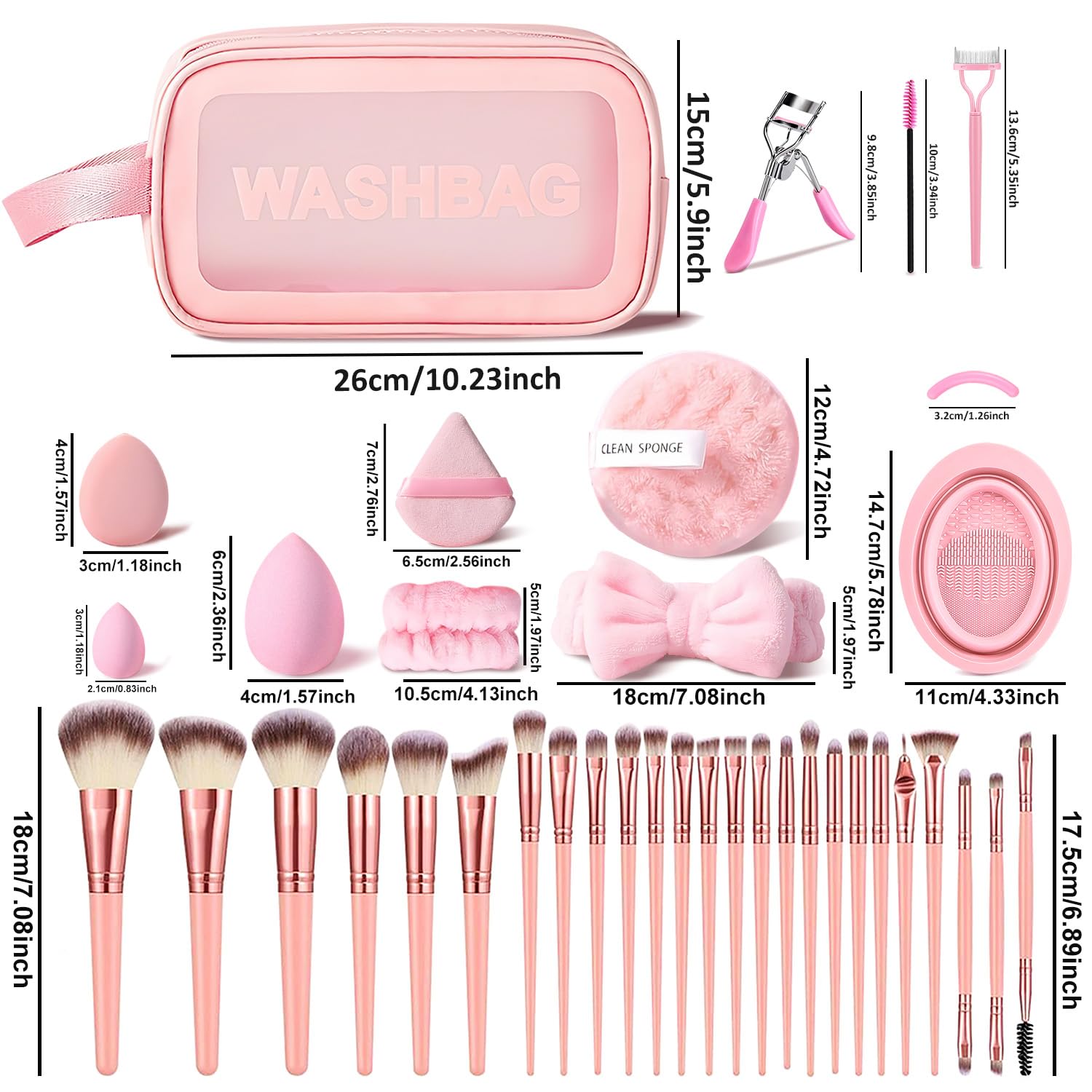 HGHDBT: estuche rosado para transporte, ideal para retoques en cualquier lugar.