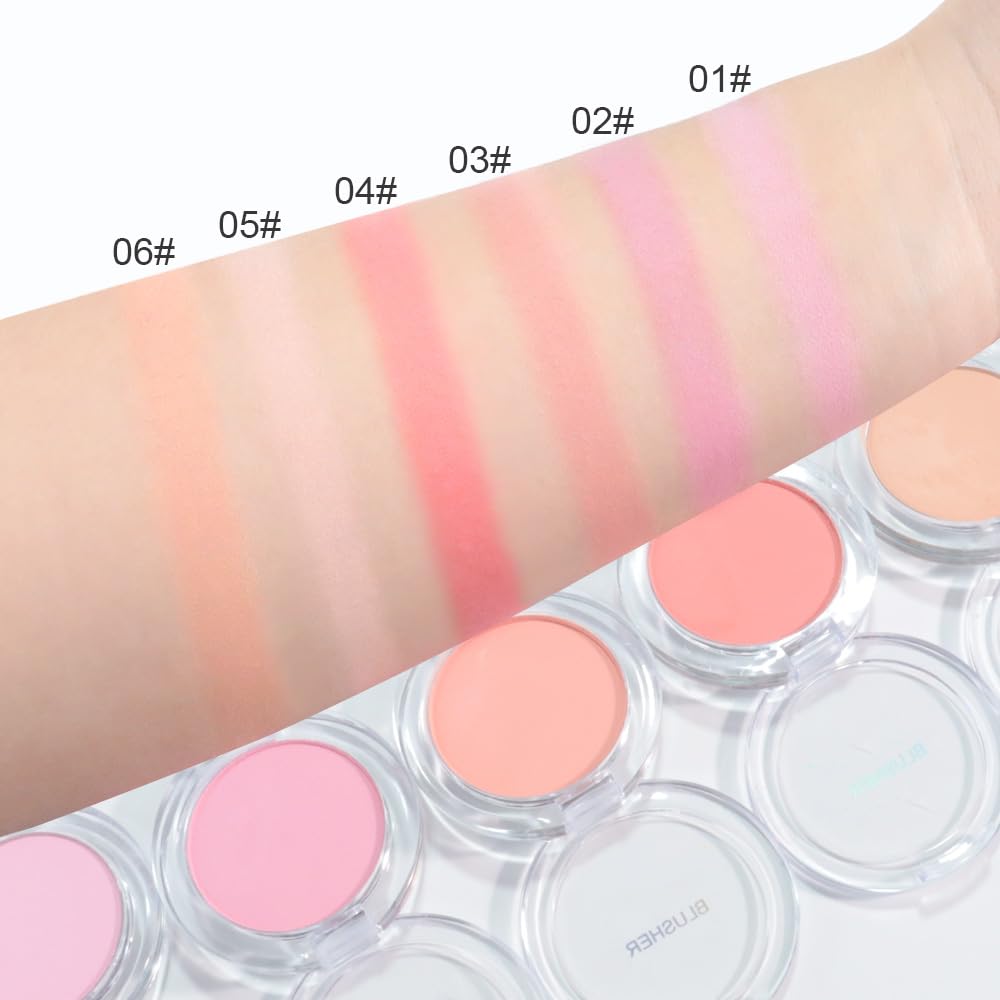HHLTOH Paleta de rubor compacto tono Rosa Claro ideal para retoques.